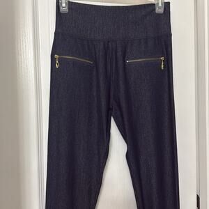 Always premium dark navy blue leggings zippered rhinestone size L/XL